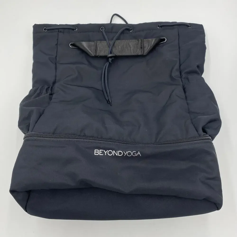 Beyond Yoga Black Drawstring Convertible Back Pack